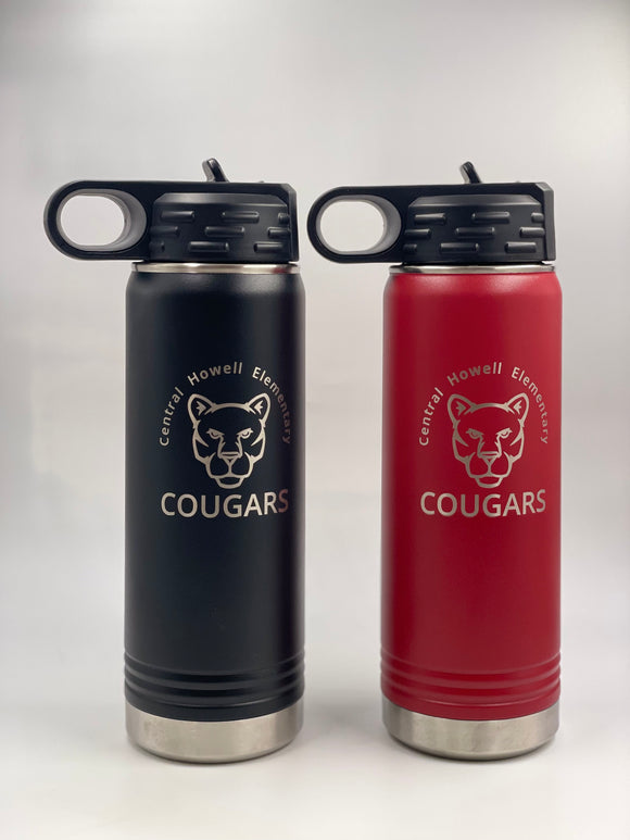 Engraved 20 oz Stainless Steel Water Bottle - Central Howell Fundraiser